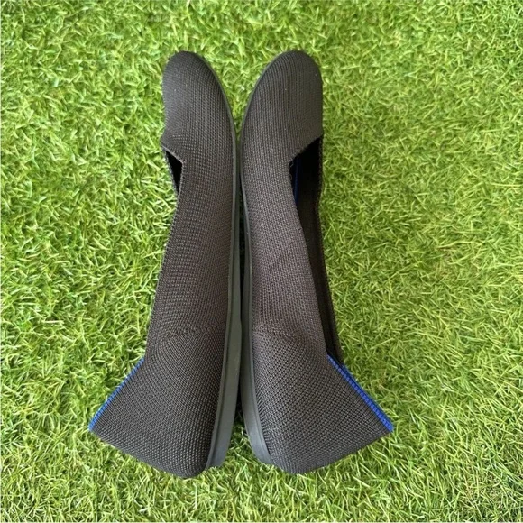 Rothys Ballet Flats Womens Size 9 The Flat Round Toe Women Black Knit Slip On - Picture 5 of 7